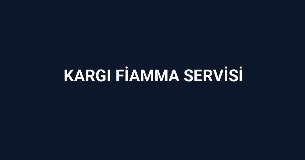Kargı Fiamma Servisi